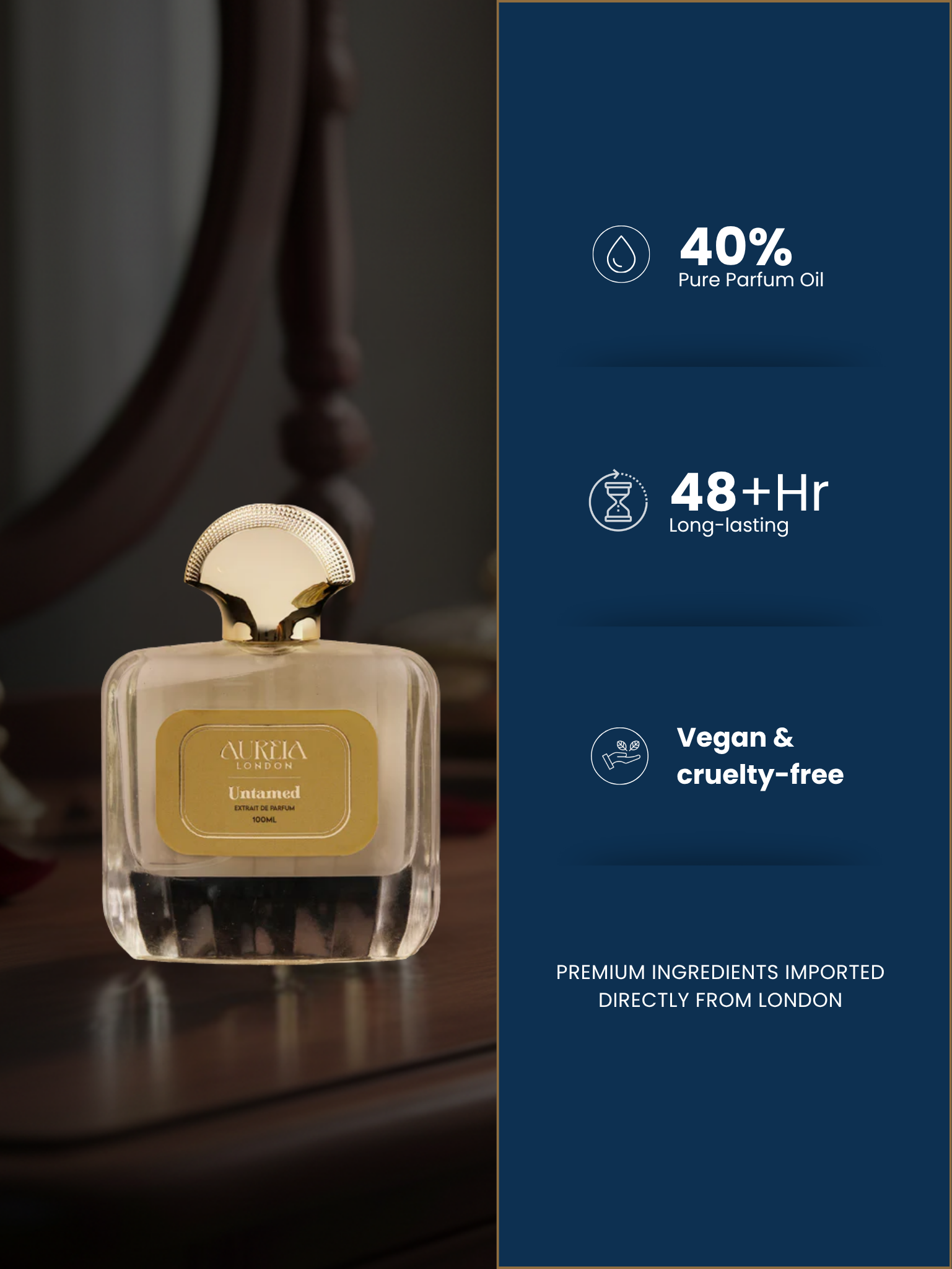 Untamed By Aureia London - 100ml Oil-Based | 48 Hours Long Lasting Extrait de Parfum