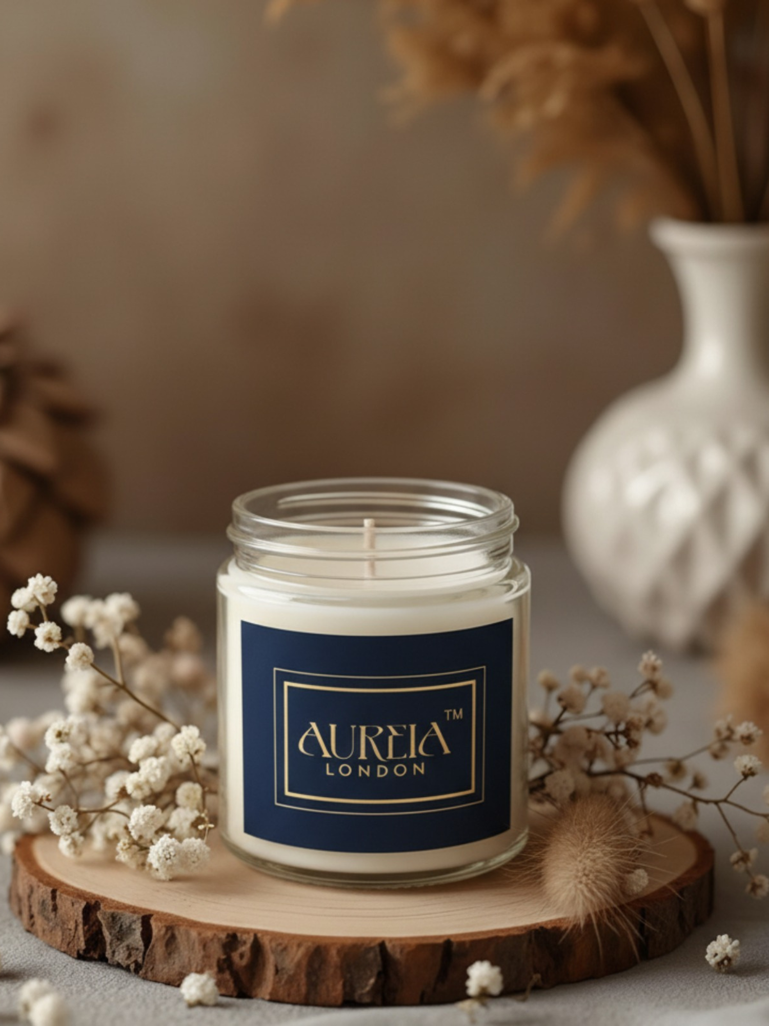 Aureia London — Vanilla & Cinnamon Soy Wax Candle Aureialondon