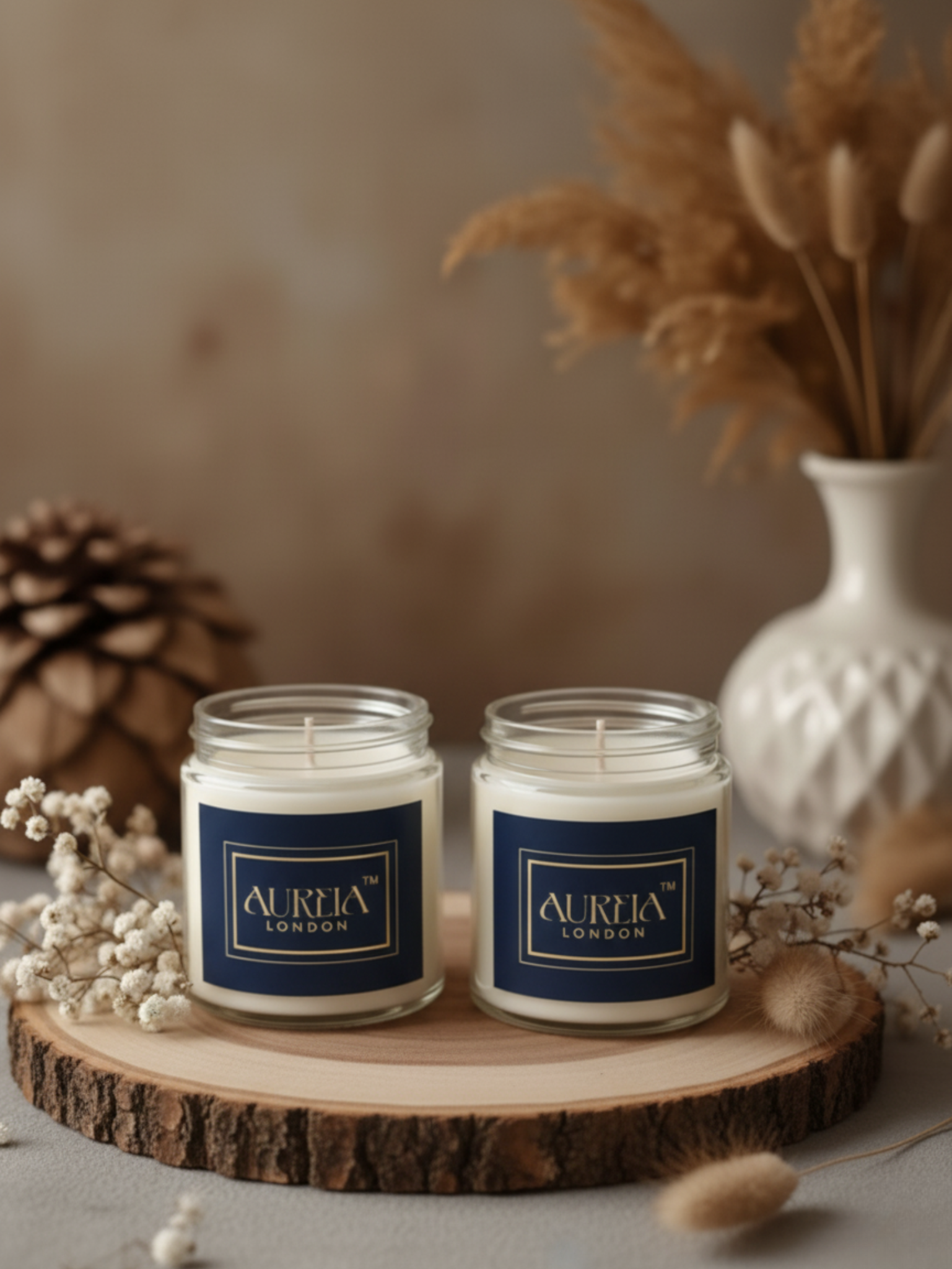 Aureia London — Vanilla & Cinnamon Soy Wax Candle Aureialondon