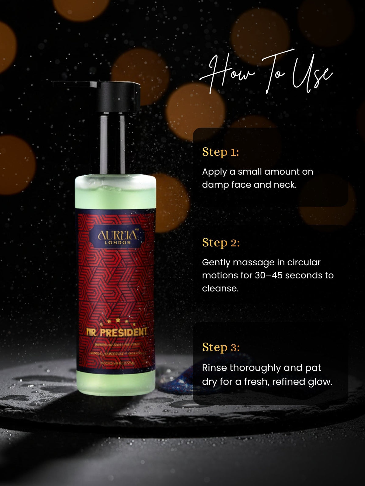 Mr President Power Refresh Face Wash By Aureia London - 100ml Aureialondon
