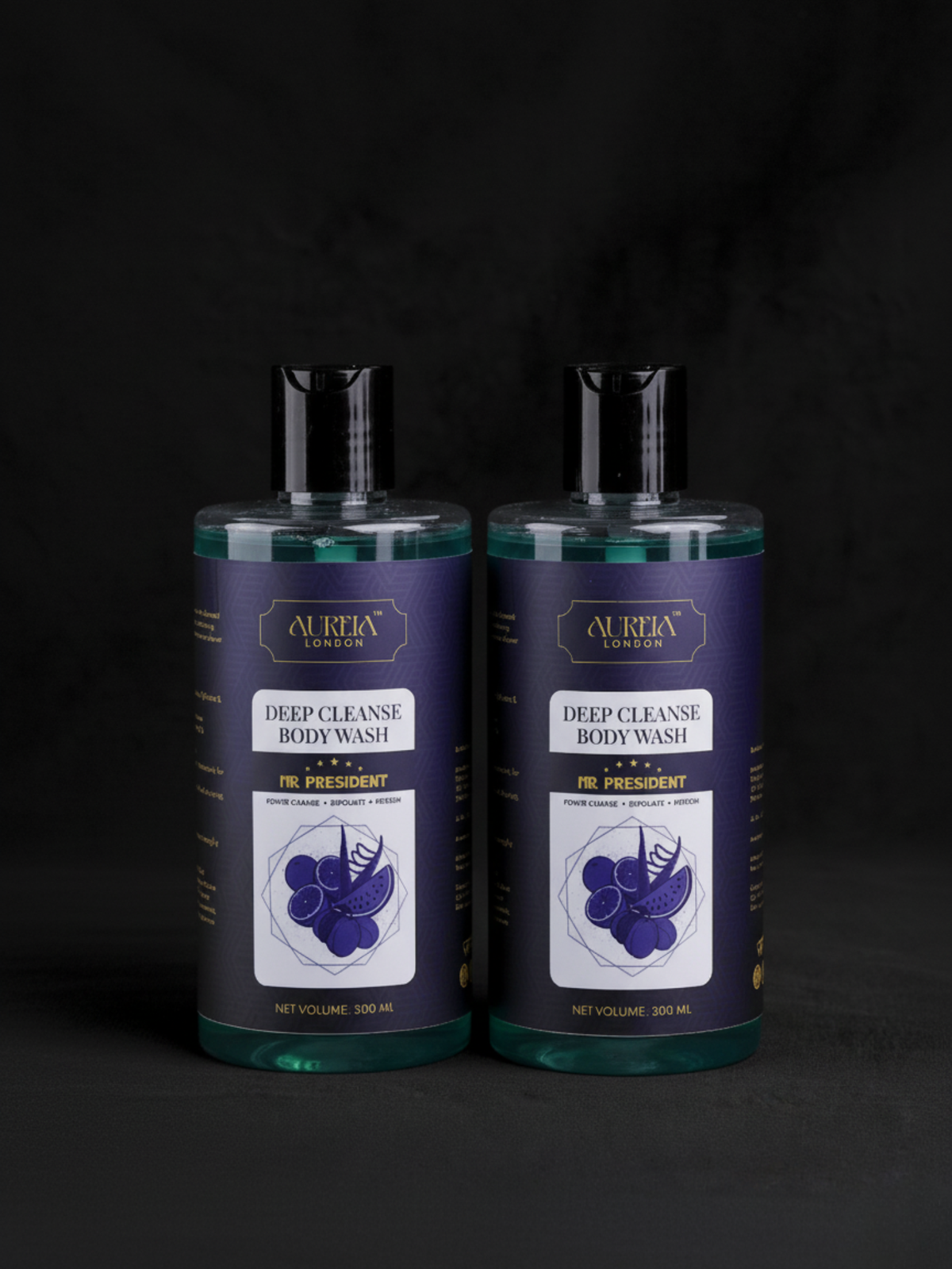 Mr President Deep Cleanse Body Wash By Aureia London - 300ml Aureialondon