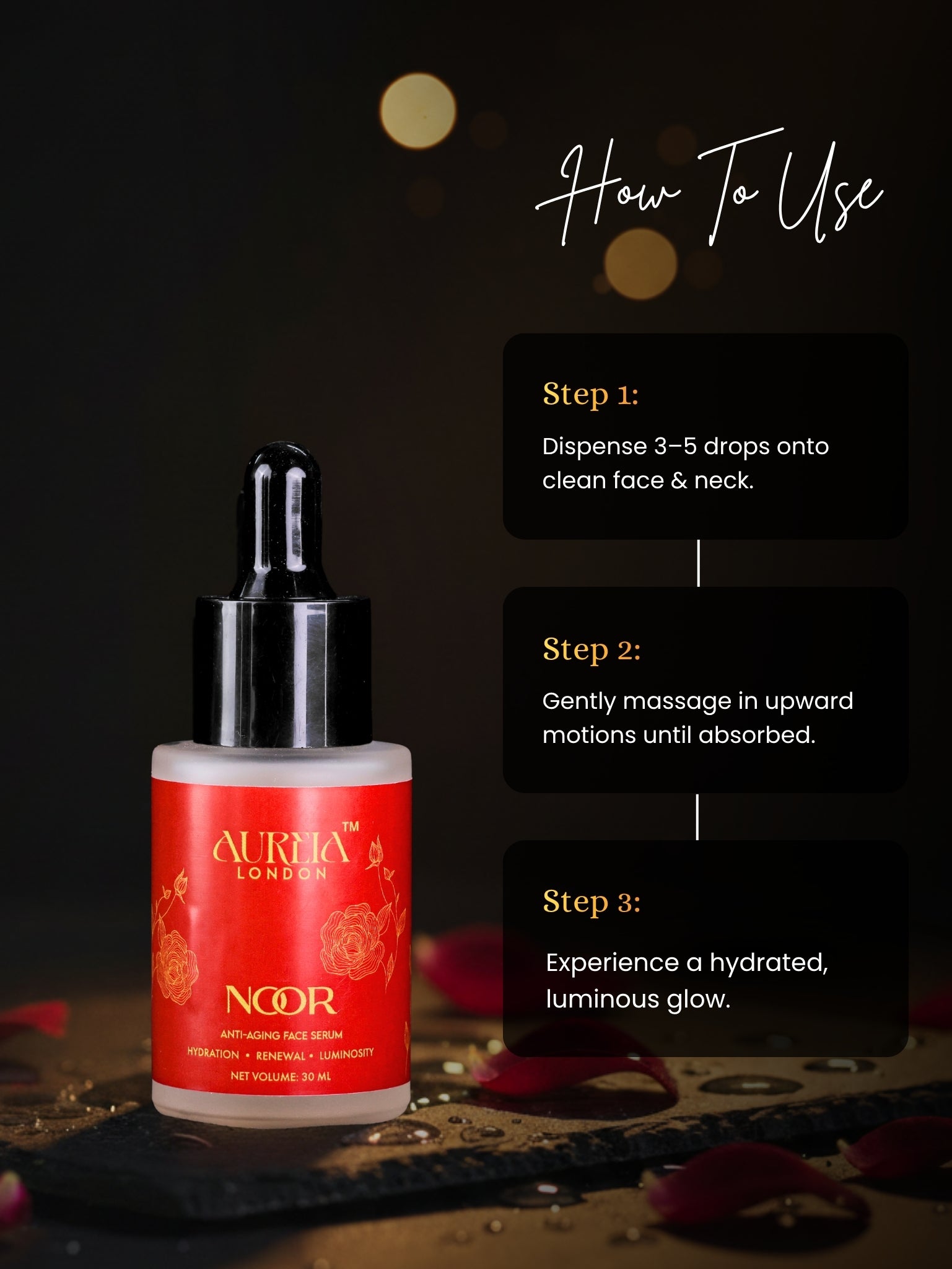 Noor Anti Ageing Face Serum By Aureia London - 30ml Aureialondon
