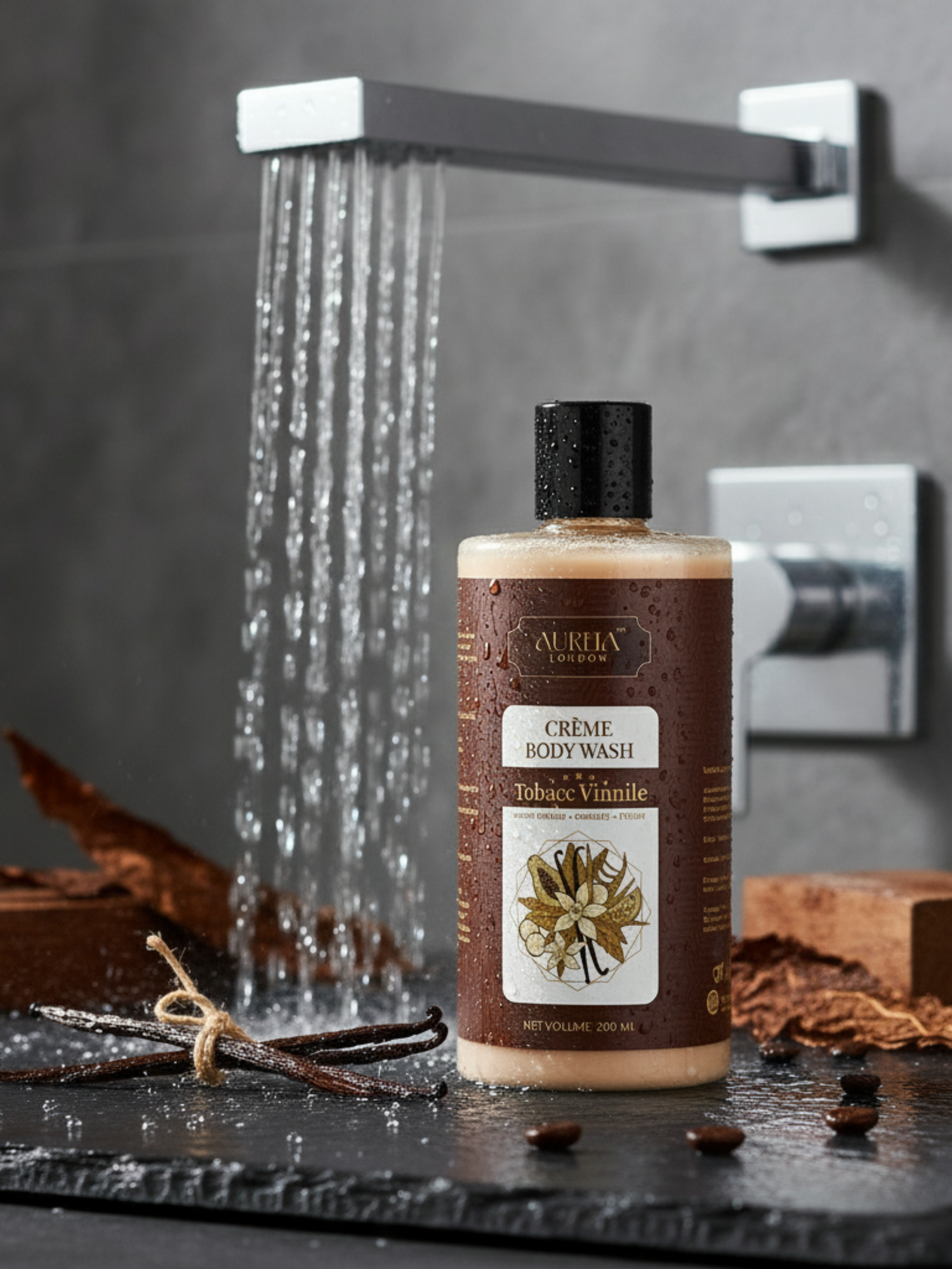 Tobacc Vinnile Crème Body Wash By Aureia London - 300ml Aureialondon