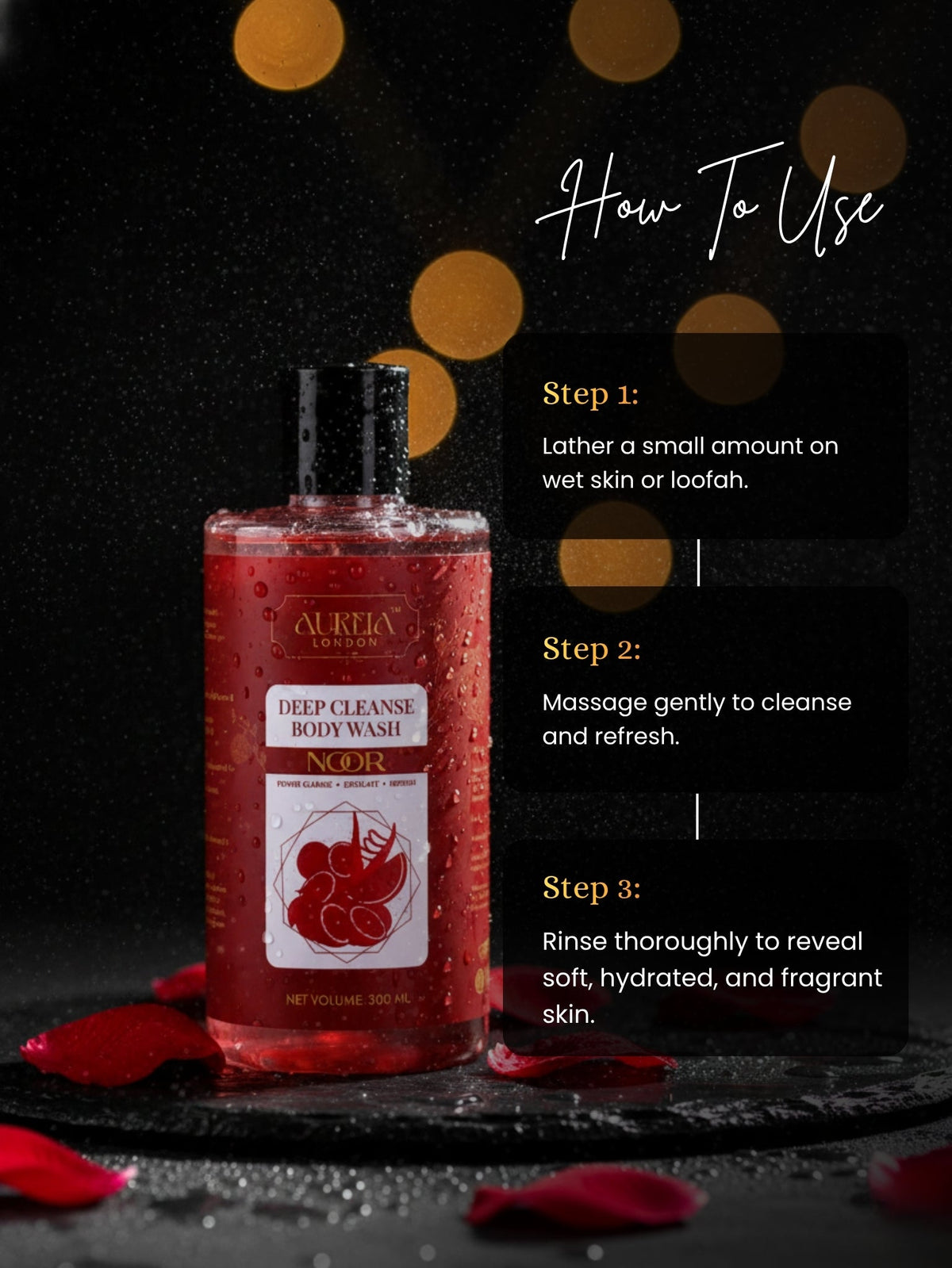 Noor Deep Cleanse Body Wash By Aureia London - 300ml Aureialondon
