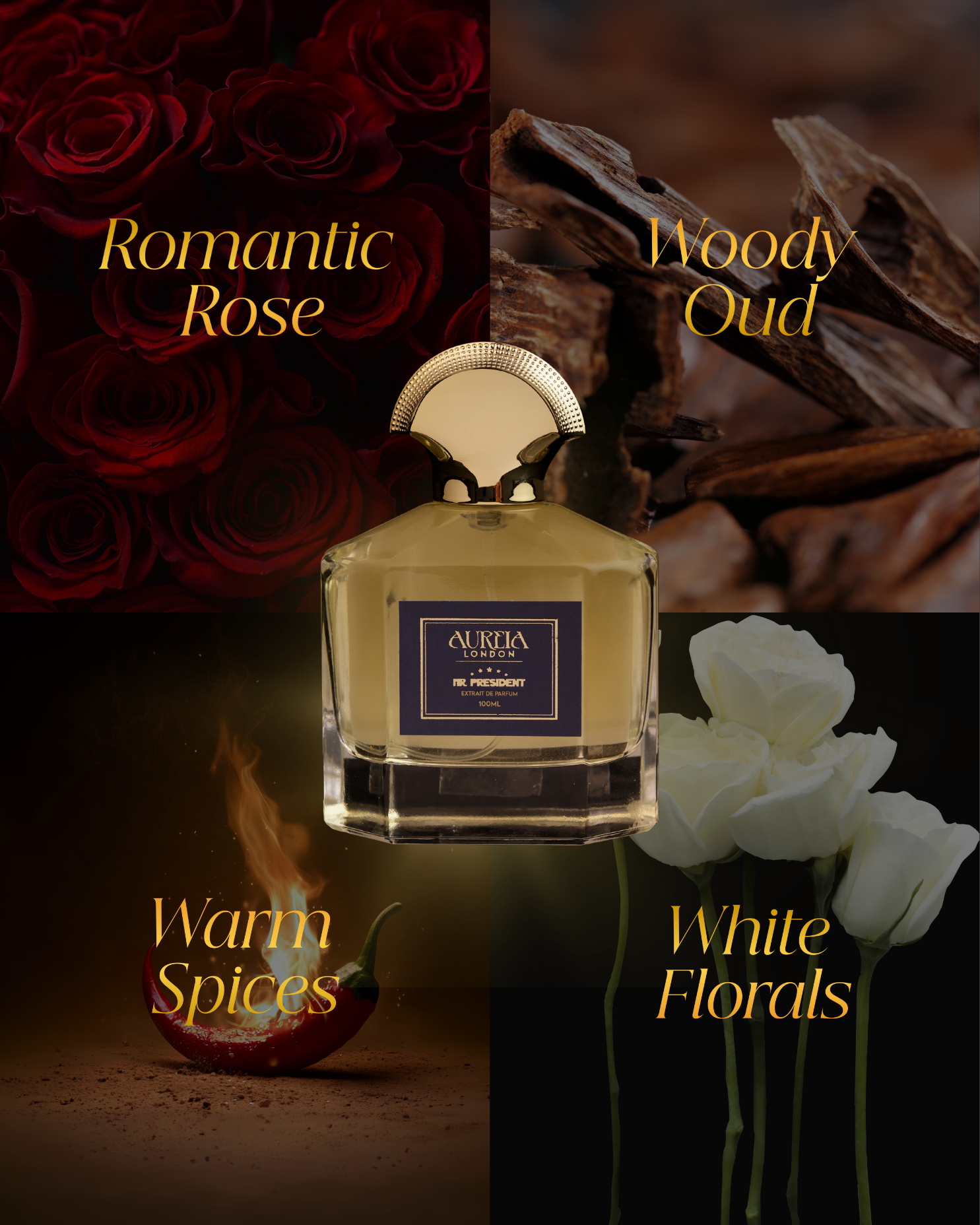 Mr President By Aureia London -  100ml Oil-Based | 48 Hours Long Lasting Extrait de Parfum