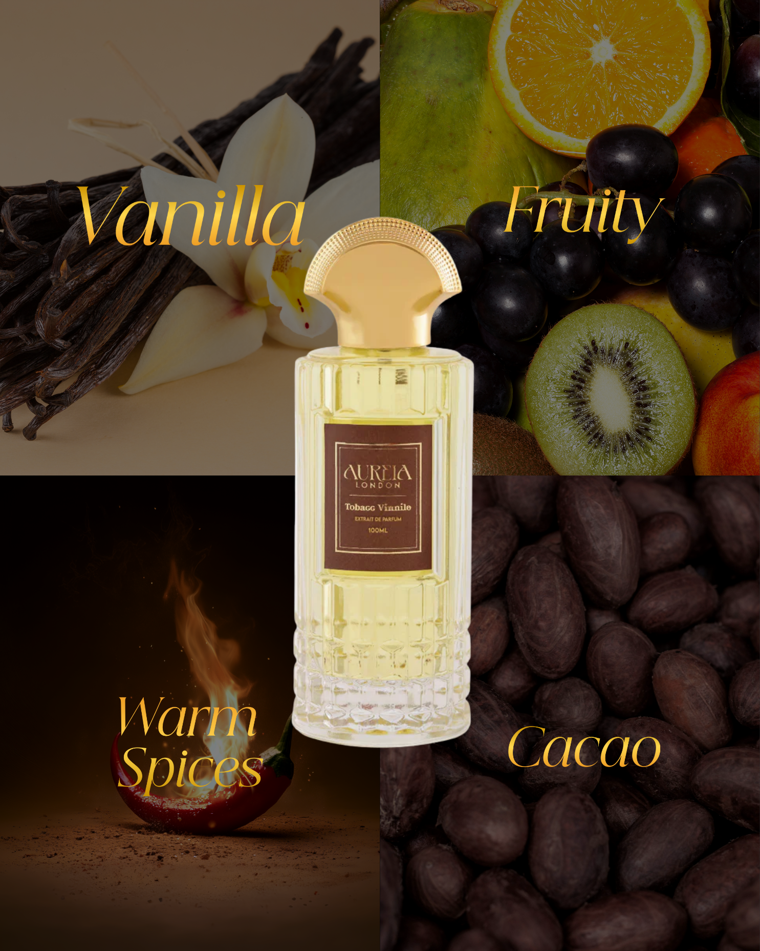 Tobacc Vinnile By Aureia London - 100ml Oil-Based | 48 Hours Long Lasting Extrait de Parfum