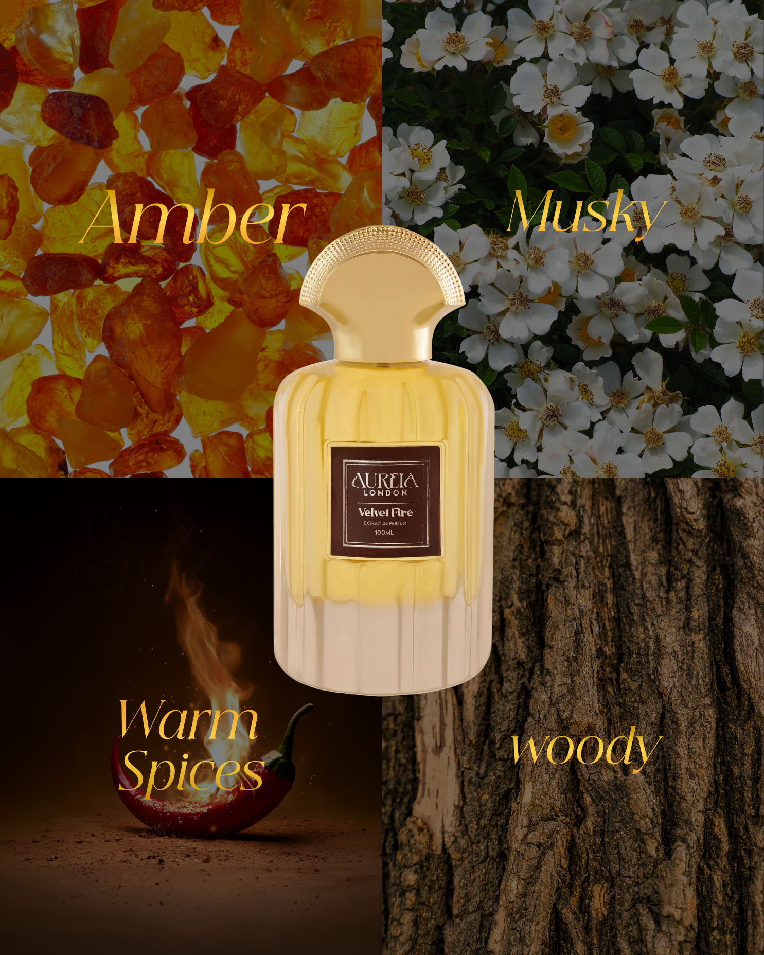 Velvet Fire By Aureia London - 100ml Oil-Based | 48 Hours Long Lasting Extrait de Parfum