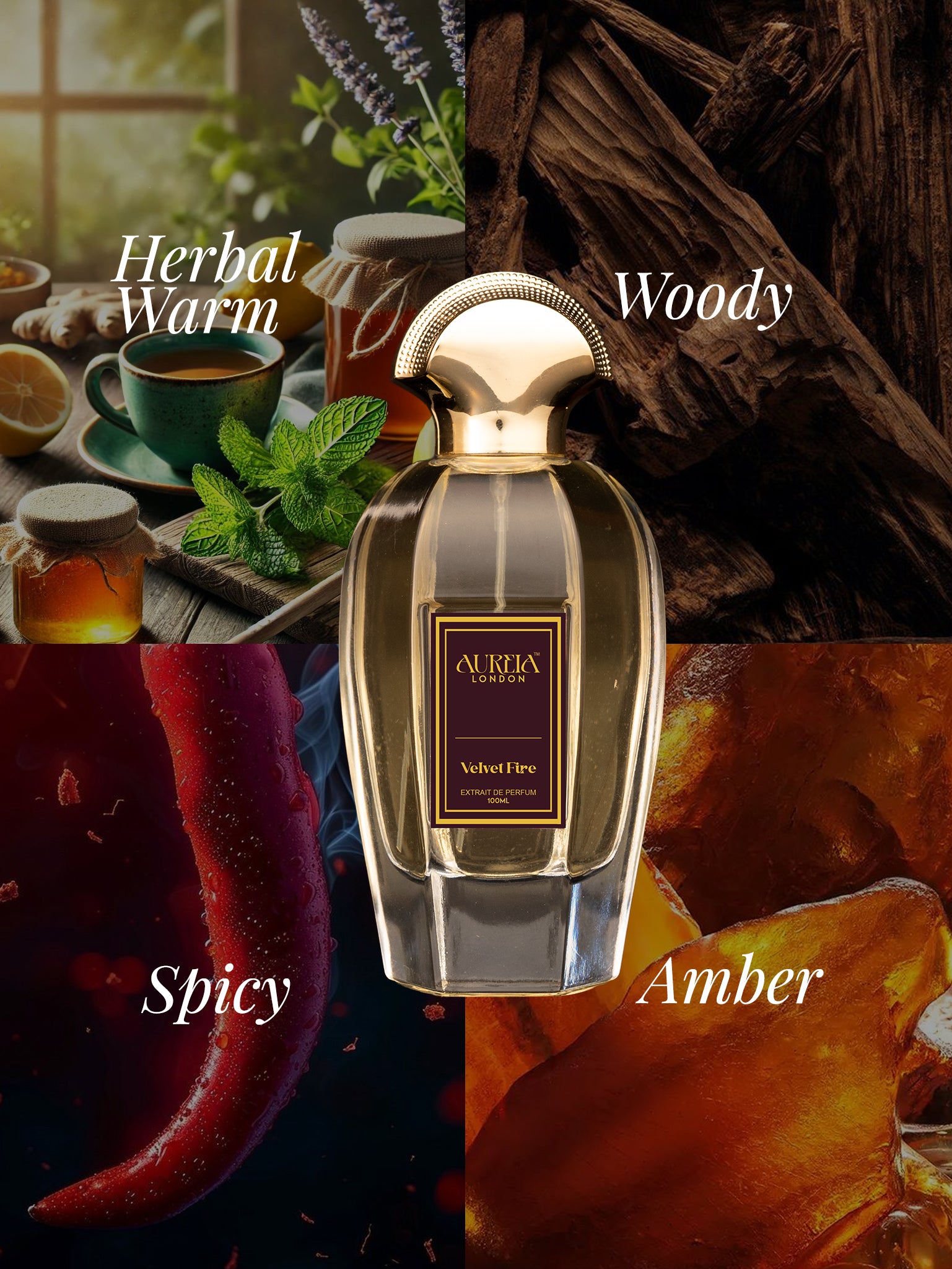 Velvet Fire By Aureia London | 48 Hours Long Lasting Extrait de Parfum